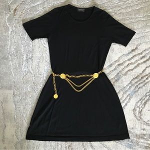 John Smedley Merino Wool Seamless Lightweight Fluid Short Sleeve Dress Size L